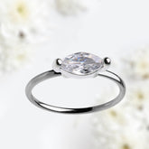 20G Clear Marquise Gem Bendable Nose Hoop. Cartilage Hoop.